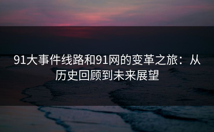91大事件线路和91网的变革之旅：从历史回顾到未来展望