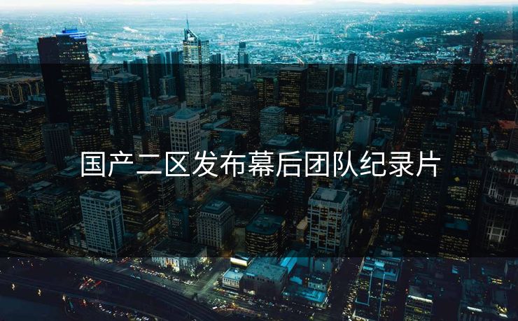 国产二区发布幕后团队纪录片
