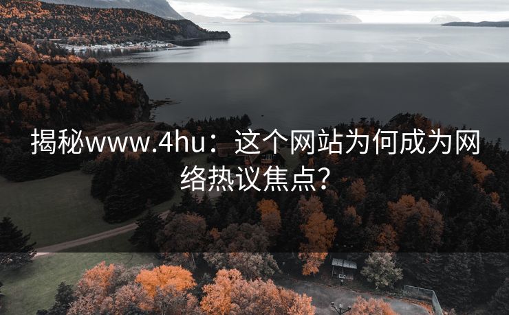 揭秘www.4hu：这个网站为何成为网络热议焦点？